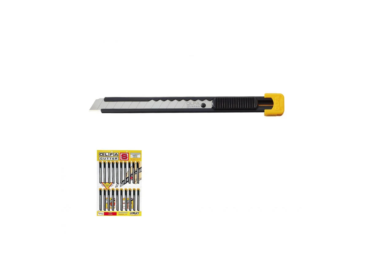 Olfa Assembled Knife, Yellow and Black, sheet of 20pcs [OL-S-20]