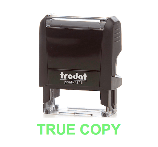 Trodat Printy 4911 Stamp “TRUE COPY” – Green