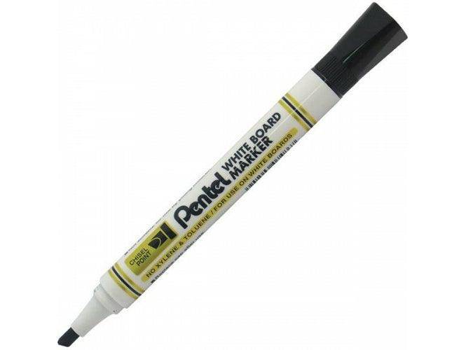 Pentel MW86 Chisel Tip White Board Marker – Black (12pcs/box)