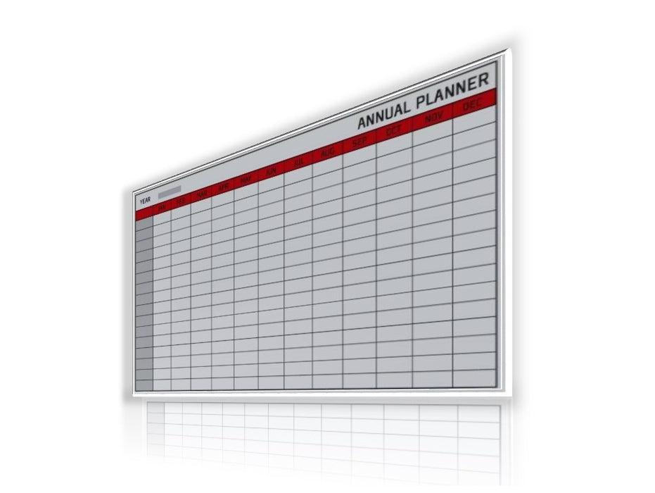 Bi-Office Magnetic Glass Annual Planner 780 X 480mm GL163701