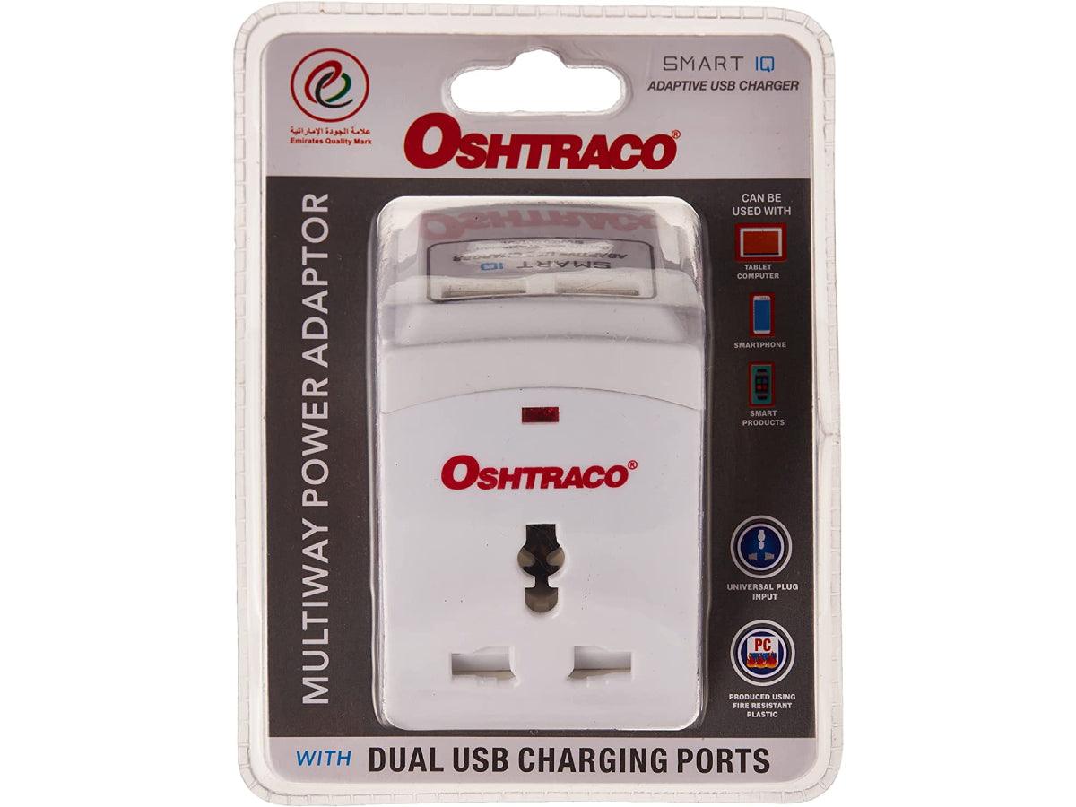 Oshtraco Multiway Power Adaptor with Dual USB Charging Ports