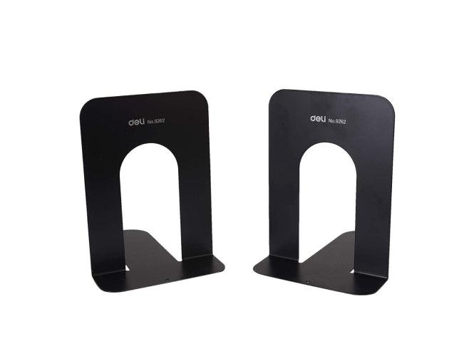 DELI 9262 Metal Book Ends, 7 1/2 inches, 48x31x20cm, 2pcs/set, Black