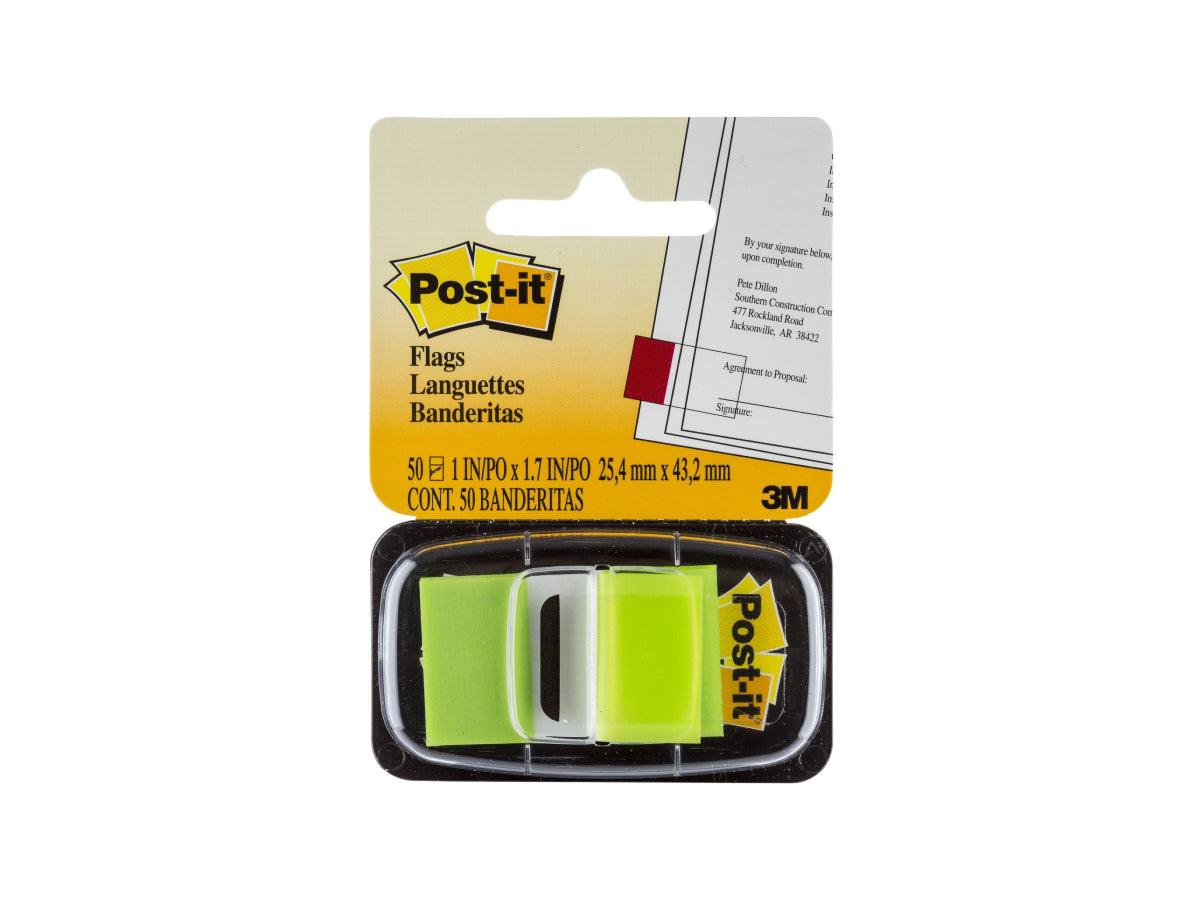 3M Post-it Flags Neon Green 680-22 25mmx43mm 50flags/dispenser