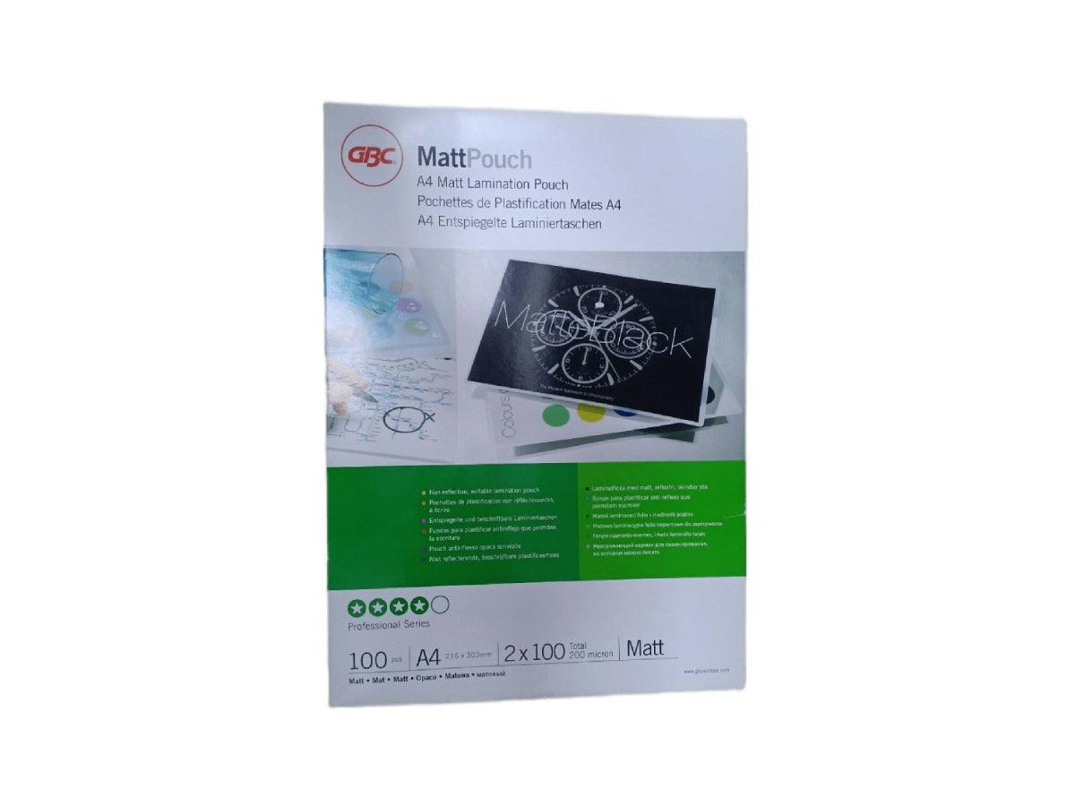 GBC Laminating Pouch Matt A4 size 100 Microns Pack Of 100 (107S3740491)
