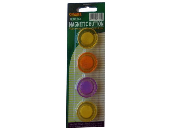 GENMES Magnetic Button, 3 cm, 4/pack, assorted Colors