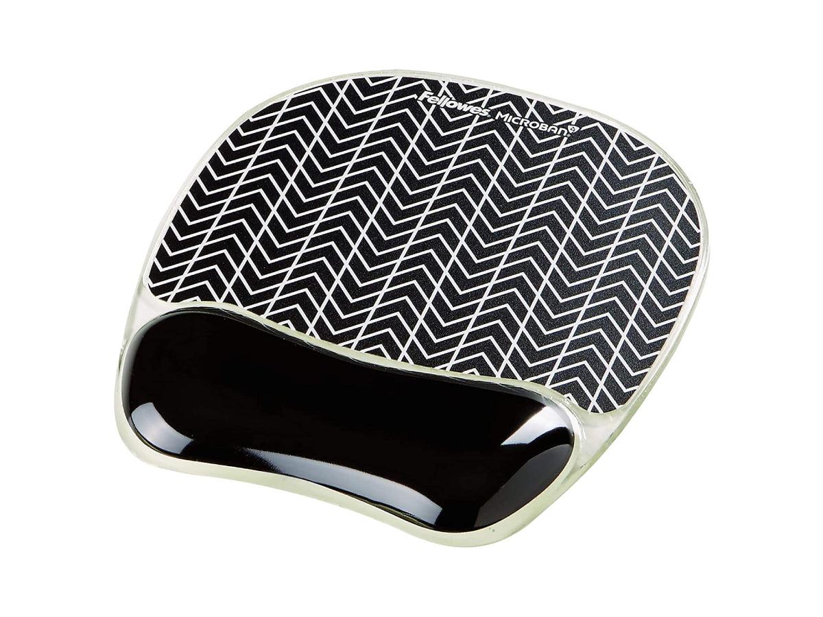 Fellowes Photo Gel Mouse Pad Wrist Support – Chevron (FEL 9653401)