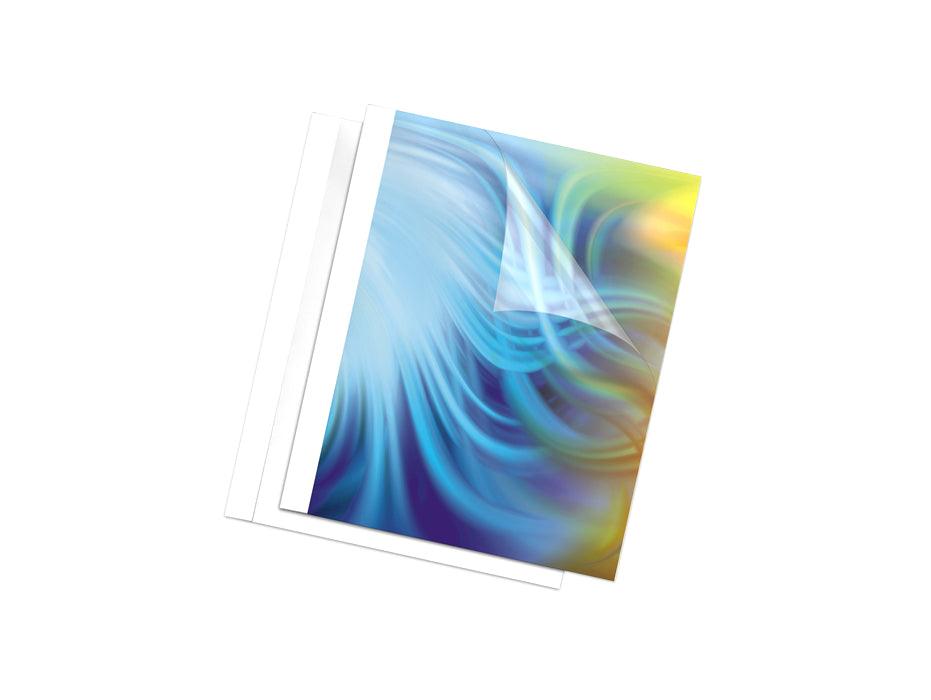 Fellowes Thermal Binding Cover A4, 15mm, 50/box, Clear Front Cover, Back and Spine White
