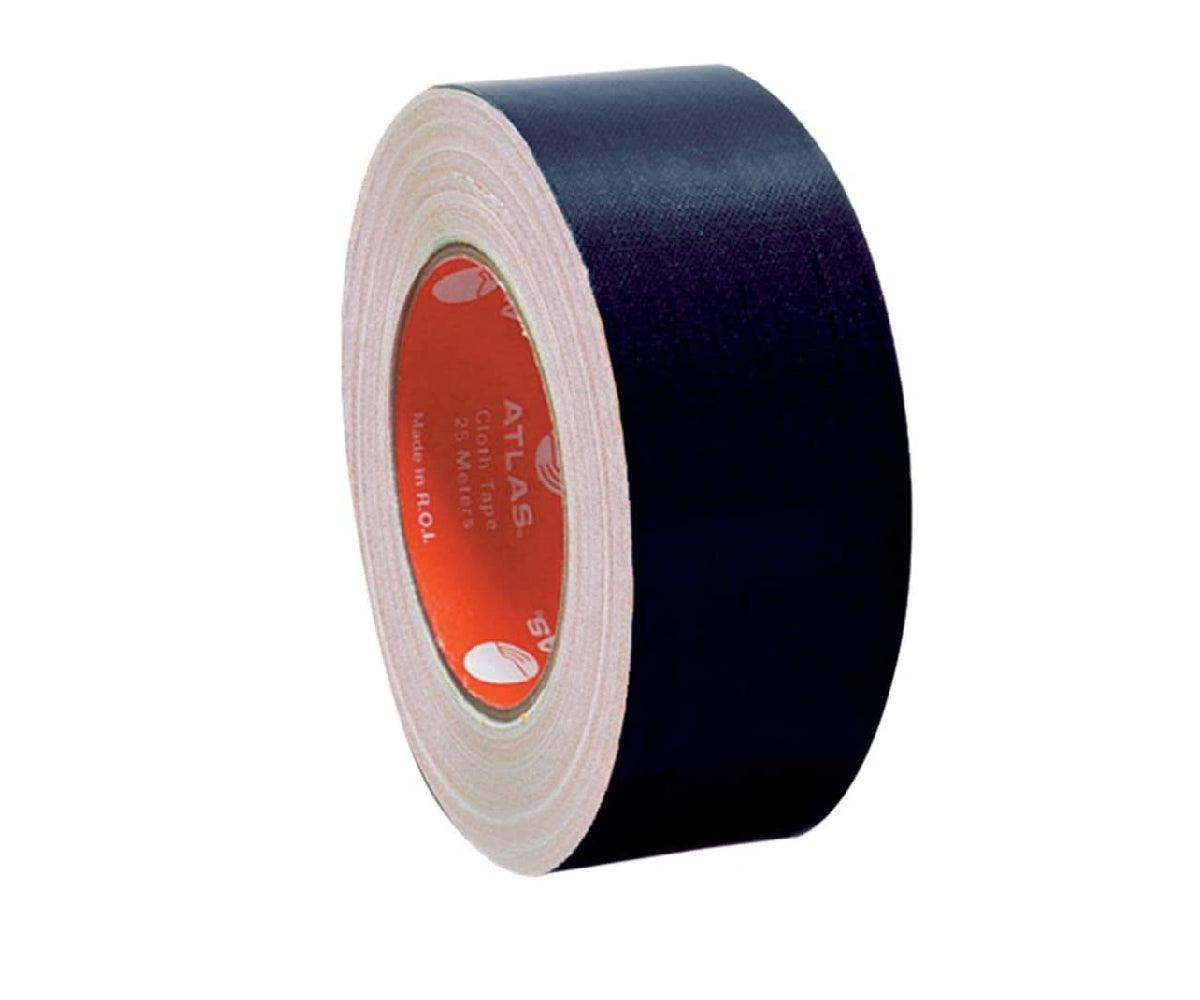 Atlas Cloth Tape Heavy Duty 3″ x 25 meters, Black