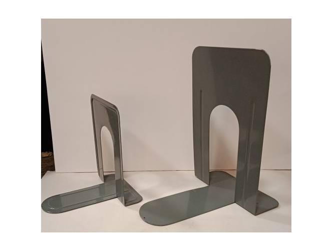 DELI 9261 Metal Book Ends, 6 1/2 inches, 43x29x19cm, 2pcs/set, Grey