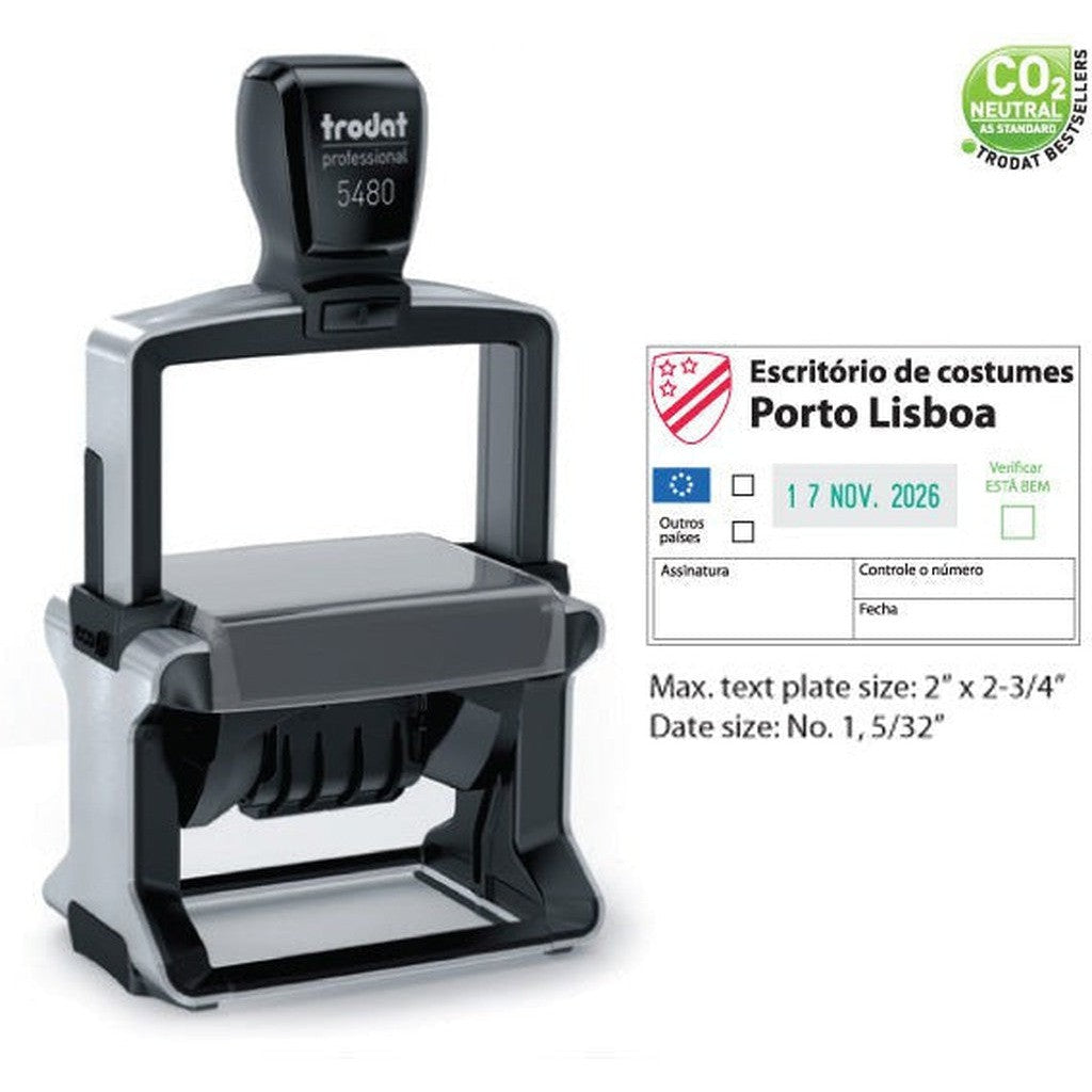 Trodat Professional 5480 Dater Customized Stamp 65 x 45 mm