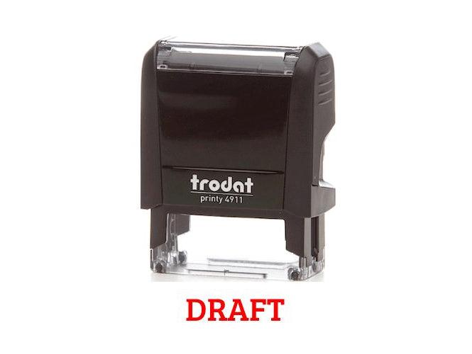 Trodat Printy 4911 Stamp “Draft” Red