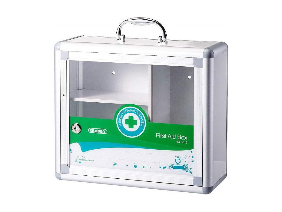 Glosen First Aid Cabinet for Medicine storage with Handle, Aluminum 350X140x300 Green (B012)