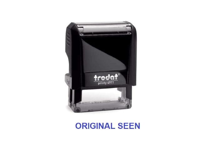 Trodat Printy 4911 Stamp “ORIGINAL SEEN” – Blue