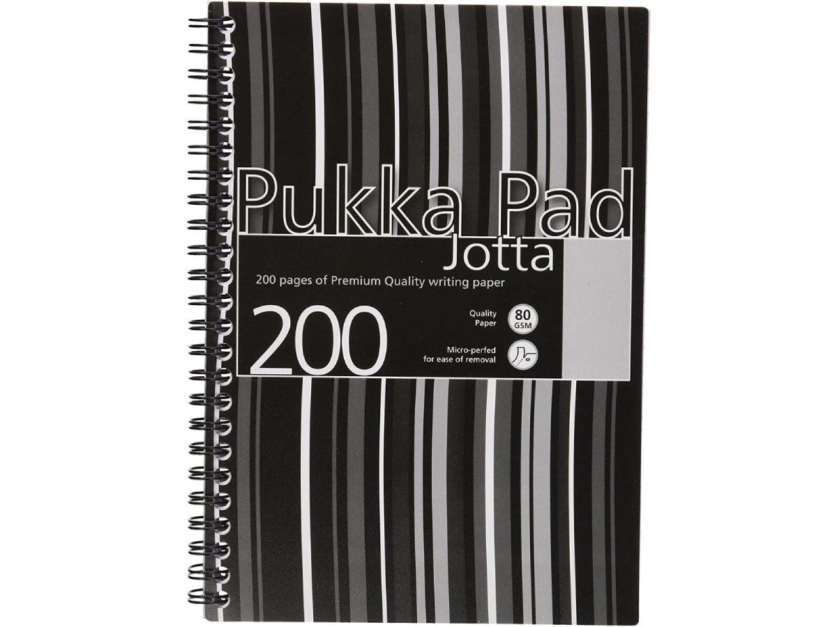 Pukka Jotta Stripes Notebook, A5 size, 200 Pages – Black (JP021-5)