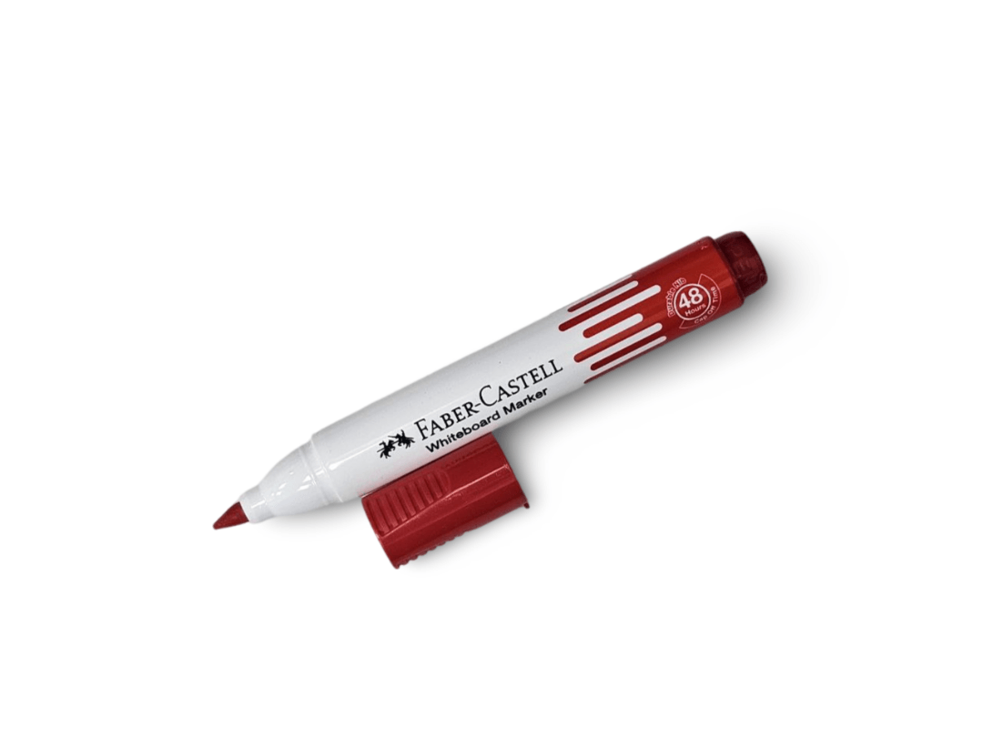 Faber Castell Whiteboard Marker, Chisel Tip, Red