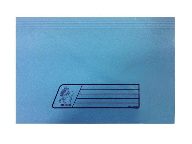 Premier Document Wallet Full Flap, 285gsm, F/S, 5/pack, Blue