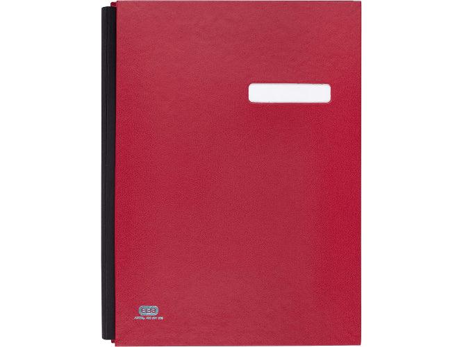 Elba 41403 Signature Book, 20 Compartments, PVC Cover, Red