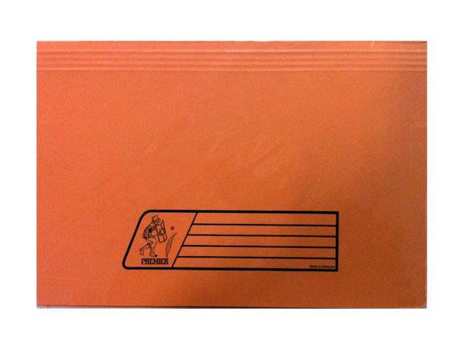 Premier Document Wallet Full Flap, 285gsm, F/S, 5/pack, Orange