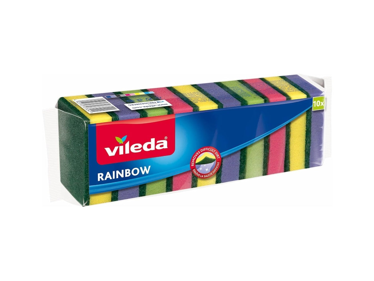 Rainbow Color Household Sponges 10pcs-pack