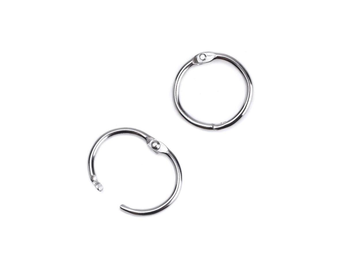 Metal Binder Rings, 20/Pack, Nickel Plated, 25mm