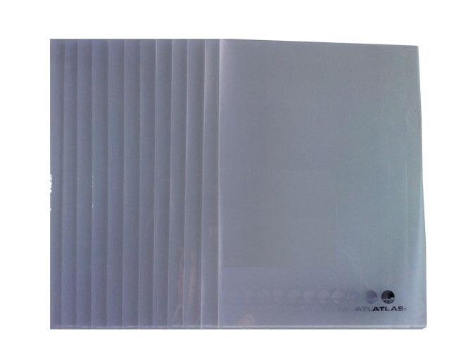Atlas Clear L Folder F/S, 12/pack, Clear