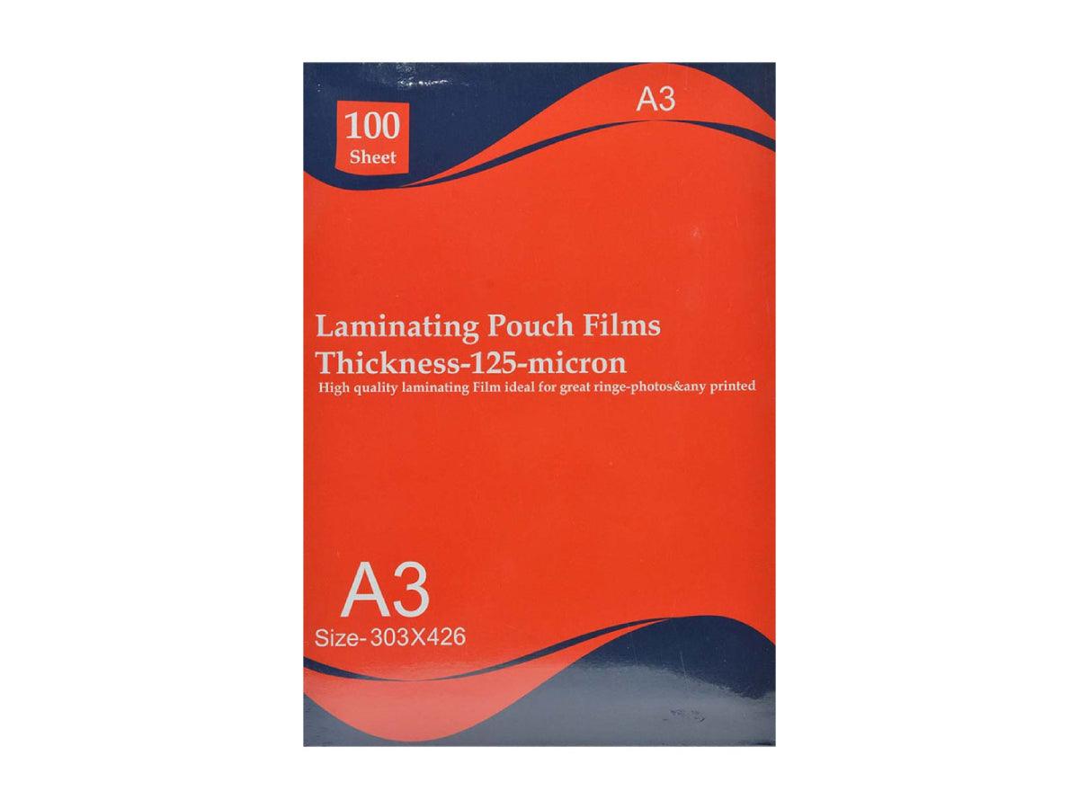 Deluxe A3 Laminating Pouch Films, 125 Microns, 303×426 mm, 100/pack