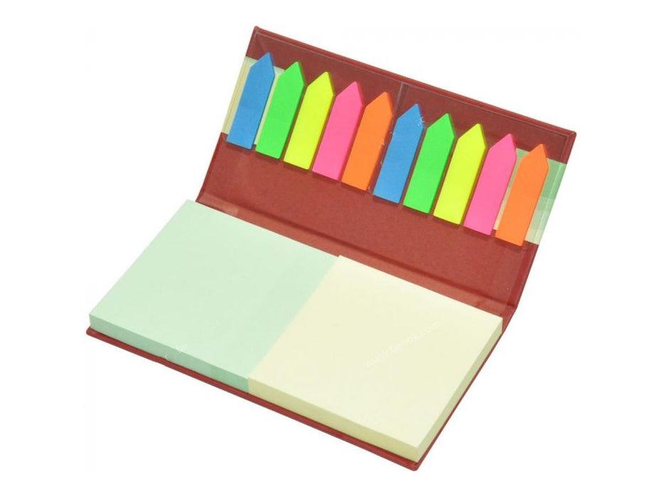 Sticky Note Pads Set and Flags Set Italian PU, 2 Sticky Note Pads Set + 2 Flags Set (FSPO36)