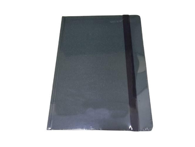 Hard Cover Notebook With Elastic Band A5, Dark Green – Single Line