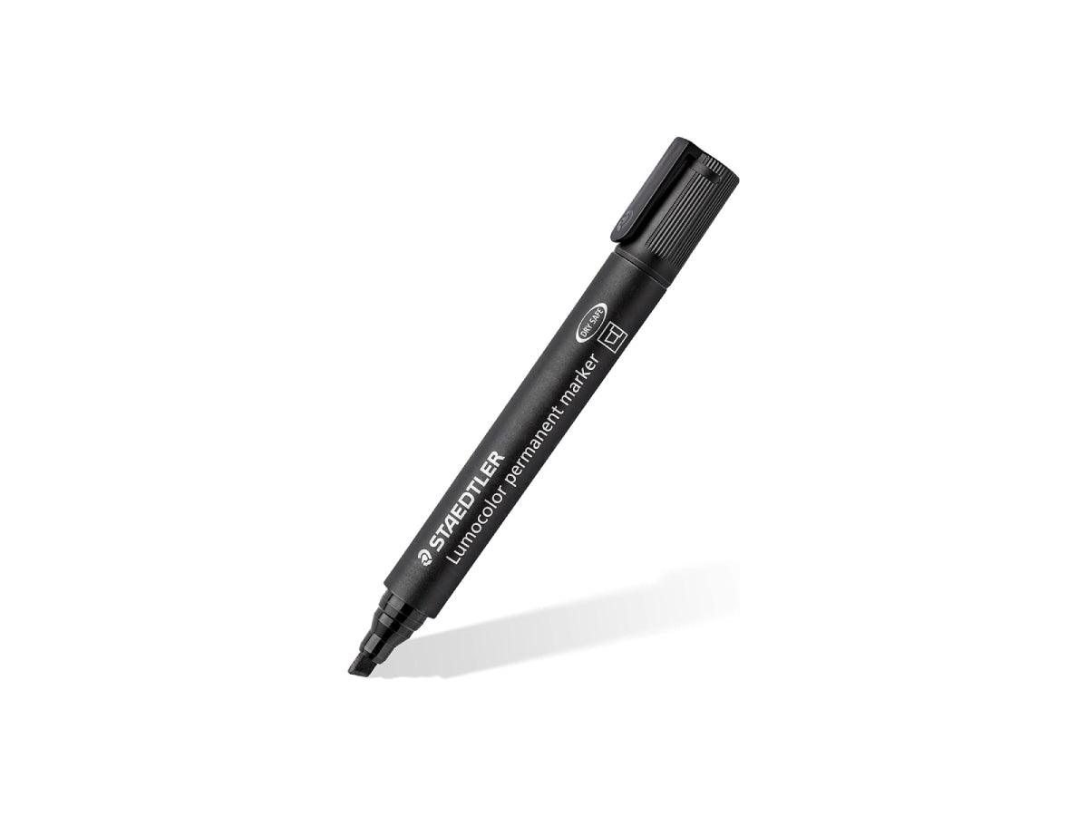 Staedtler Lumocolor Permanent Marker, Chisel Tip, Black