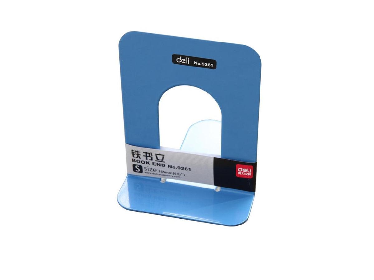 DELI 9261 Metal Book Ends, 6 1/2 inches, 43x29x19cm, 2pcs/set, Blue