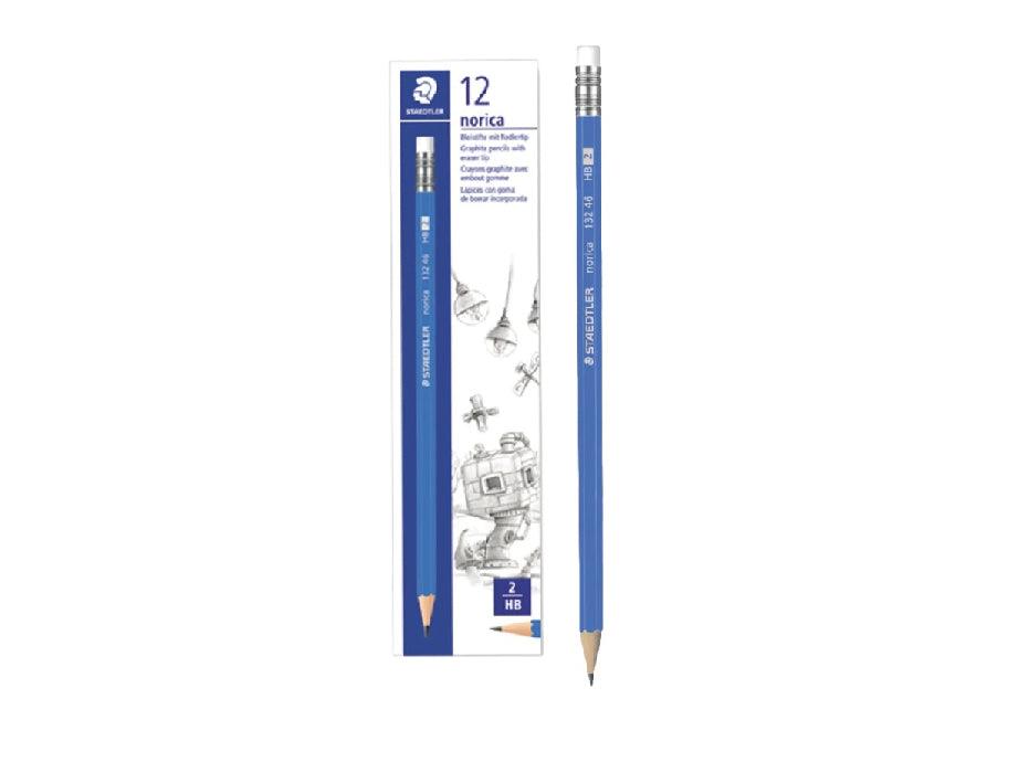 Staedtler Norica HB2 Pencil with Eraser Tip 12/box
