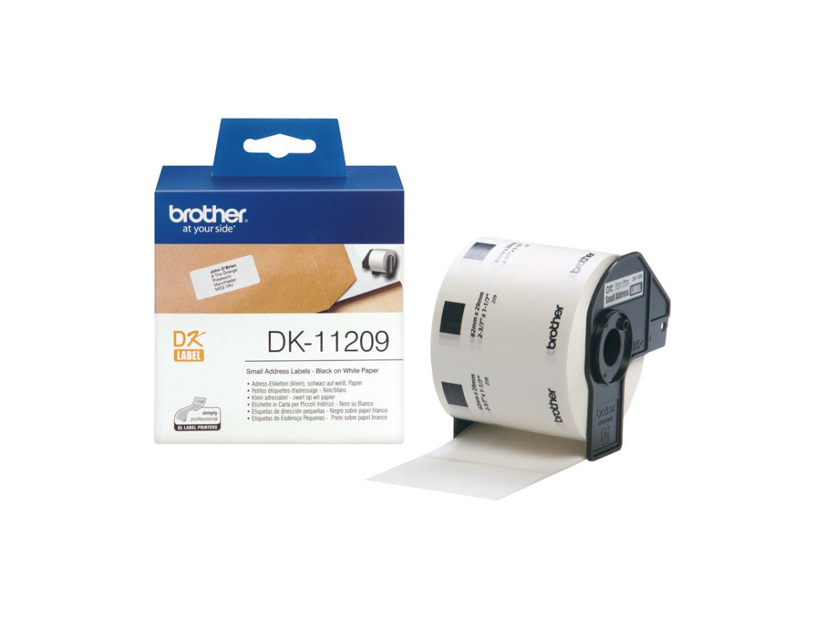 Brother DK-11209 Small Address Label Roll 29mm x 62mm x 800 labels