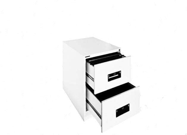 Hadid 2 Drawers Metal Filing Cabinet, White