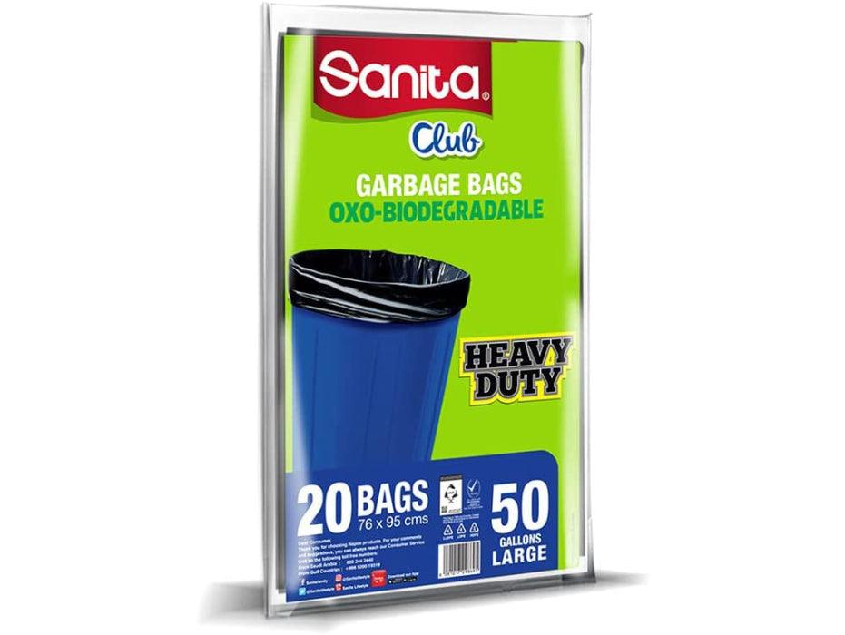 Plastic Trash Bags, 50 Gallons, Black, 20pcs/pack