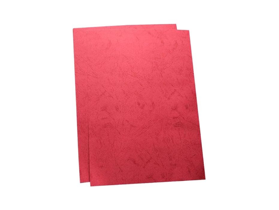 Deluxe A4 Embossed Leather Board Binding Cover, 100/pack, Red