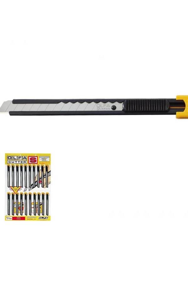 Olfa Assembled Knife, Yellow and Black, sheet of 20pcs [OL-S-20]