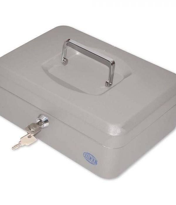 Cash Box with Key 10 Inch, Matt Finish Grey Color [FSCPTS0025GY]