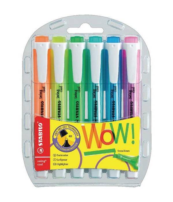Stabilo Swing Cool Highlighters 6pcs/pack