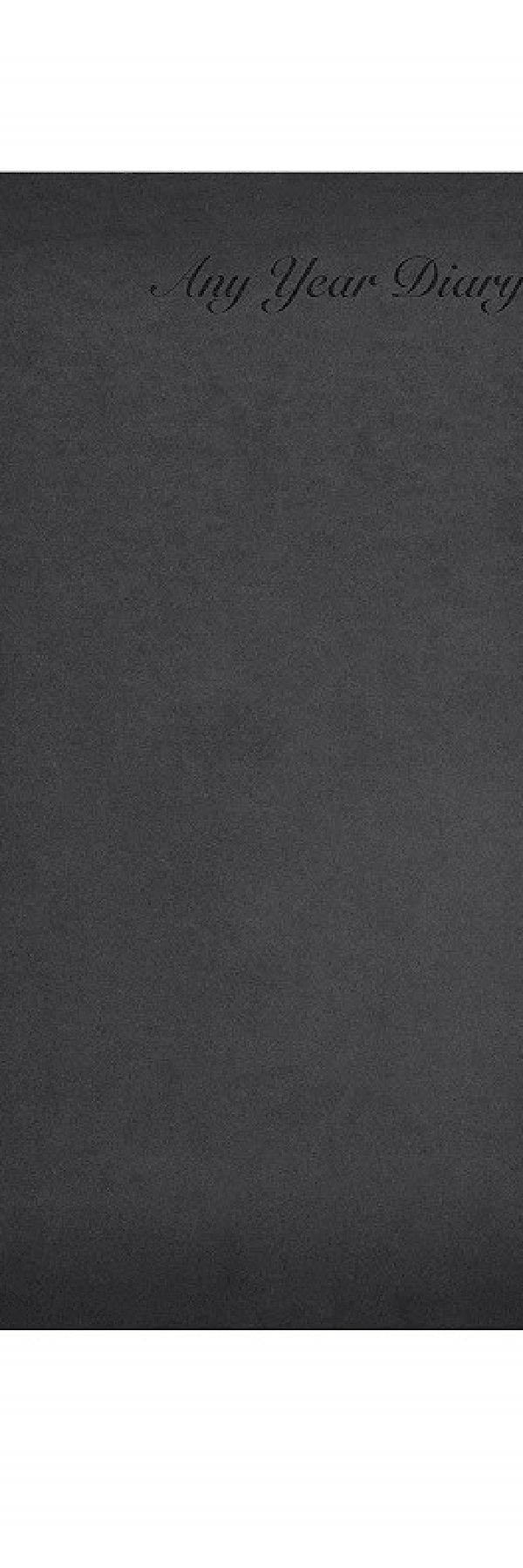 A5 Undated Any Year Diary Italian PU Material Cover, Black Colour (FSDIUD3813)