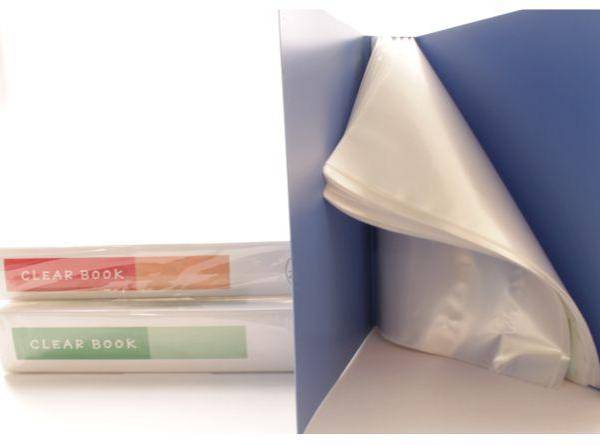 Deluxe Clear Book A4, Assorted Colors, 80 Pockets with Case