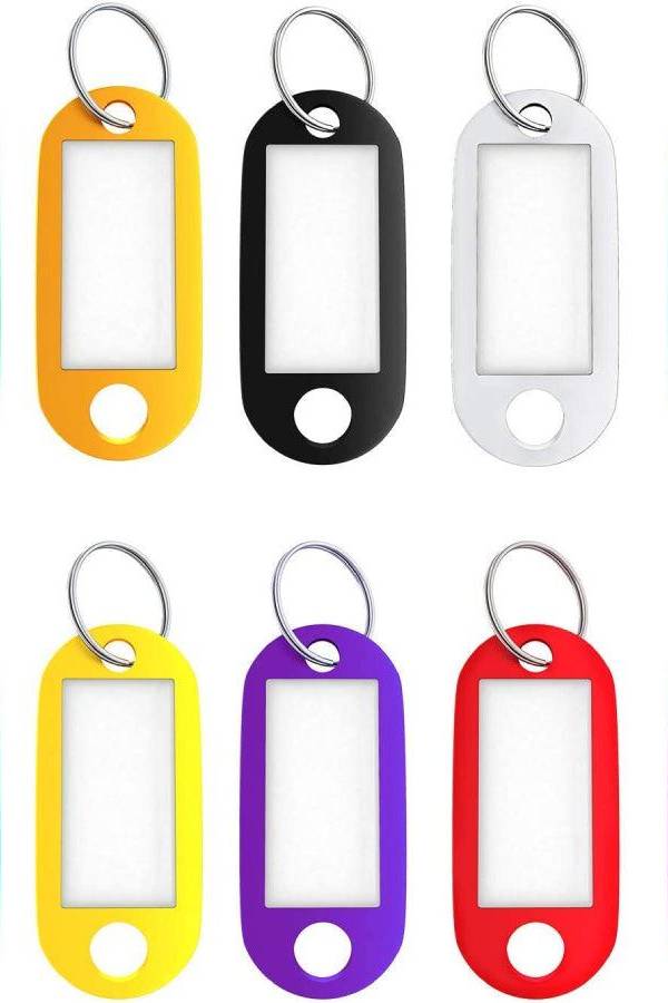 Plastic Key Rings Assorted Colors 50 pcs/pack