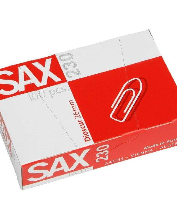 Sax Paper Clips 230, 26mm, 100clips-pack