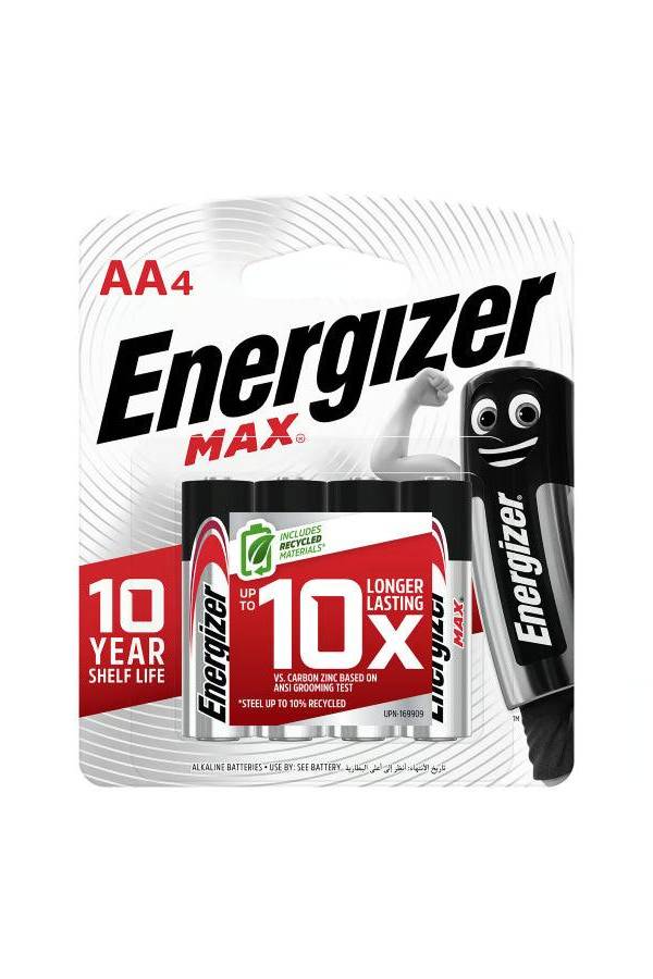 Energizer Alkaline Battery AA 4pcs/pack