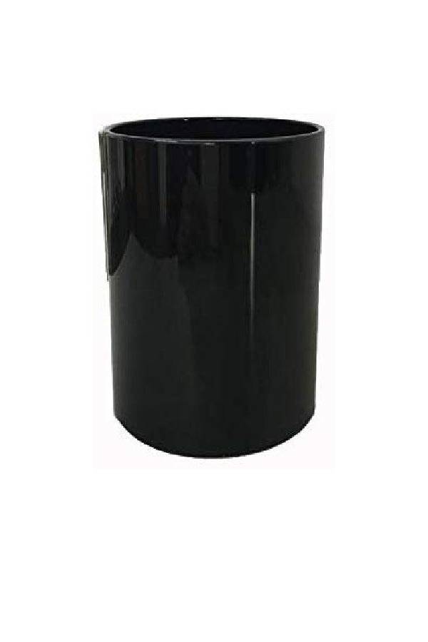 Deli Plastic Pen Stand, Round, Black