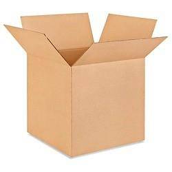 Corrugated Kraft Board Storage Box, 100cm x 75cm x 75cm, Flat Packed