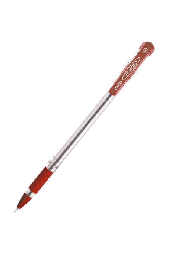 Cello Pen Fine Grip, 12-box, Red