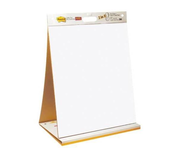 Post-it Super Sticky Portable Tabletop Easel Pad w- Dry Erase Panel, 20×23 Inches, 20 Sheets-Pad, 1 Pad (563DE)