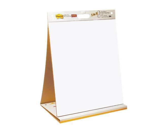 Post-it Super Sticky Portable Tabletop Easel Pad w- Dry Erase Panel, 20×23 Inches, 20 Sheets-Pad, 1 Pad (563DE)