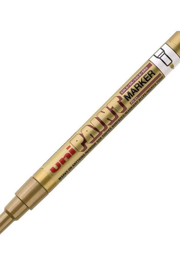 Uni Paint Marker, Gold, 12pcs/box, MI-PX21-GD