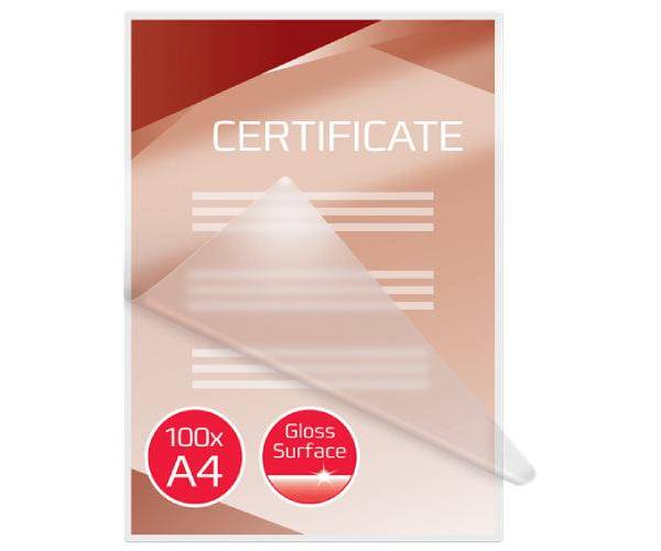 Gbc Laminating Pouch Gloss A4 size 125 Microns Pack Of 100 (107S3200723)